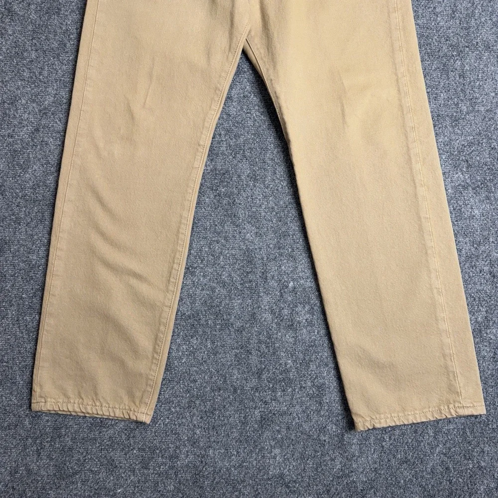 Vintage Levis 501 Jeans Mens 34x30 Brown Button Fly Straight Leg Denim Y2K